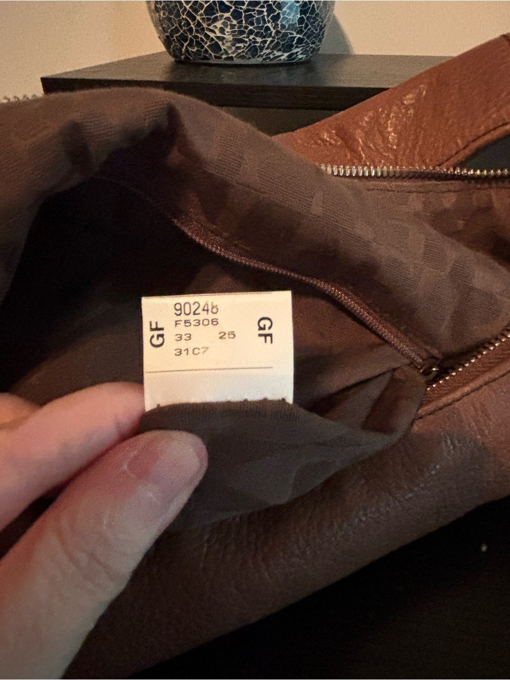Authentic FURLA Brown Pebbled Leather Hobo Bag Excellent Condition-Italian Made - Picture 12 of 15